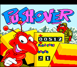 Push-Over (USA) (Beta) Title Screen